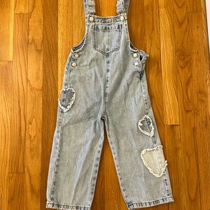 Toddler heart overalls